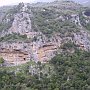 Rock face in the Gortys Gorge