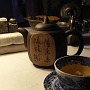 A first cup of Chung Xiang Oolong from a strange teapot.