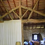 Inside the barn with one of Bettina's last works on far wall.